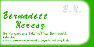 bernadett meresz business card